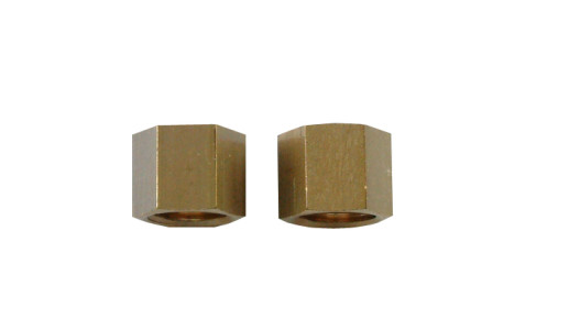 Gimeg wartelmoer 8 mm messing 2 stuks